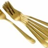 Amefa Austin 1410 Seis Tenedores De Pastelería, Oro Mate -KNIVESANDTOOLS Ventas AM1410AUTR06AN6 01 amefa