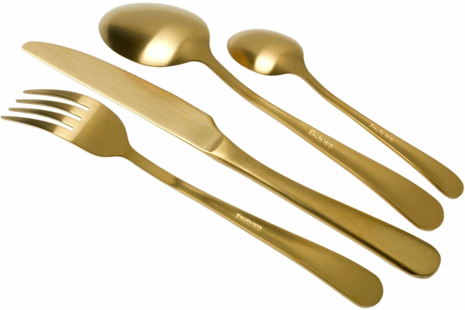 Amefa Austin 1410 24-piezas Juego De Cubiertos, Oro Mate 4 Amefa Austin 1410 24-piezas Juego De Cubiertos, Oro Mate - Imagen 2