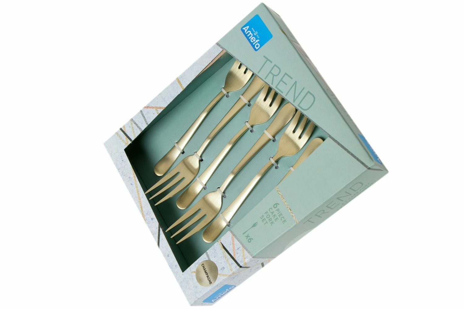 Amefa Austin 1410, 1410AVTR06AN6 Tenedores De Pastelería De Color Champán, 6 Piezas 6 Amefa Austin 1410, 1410AVTR06AN6 Tenedores De Pastelería De Color Champán, 6 Piezas - Imagen 4