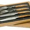 Laguiole En Aubrac CCF99OLIHL Juego De Cubiertos De 4 Piezas De Madera De Olivo