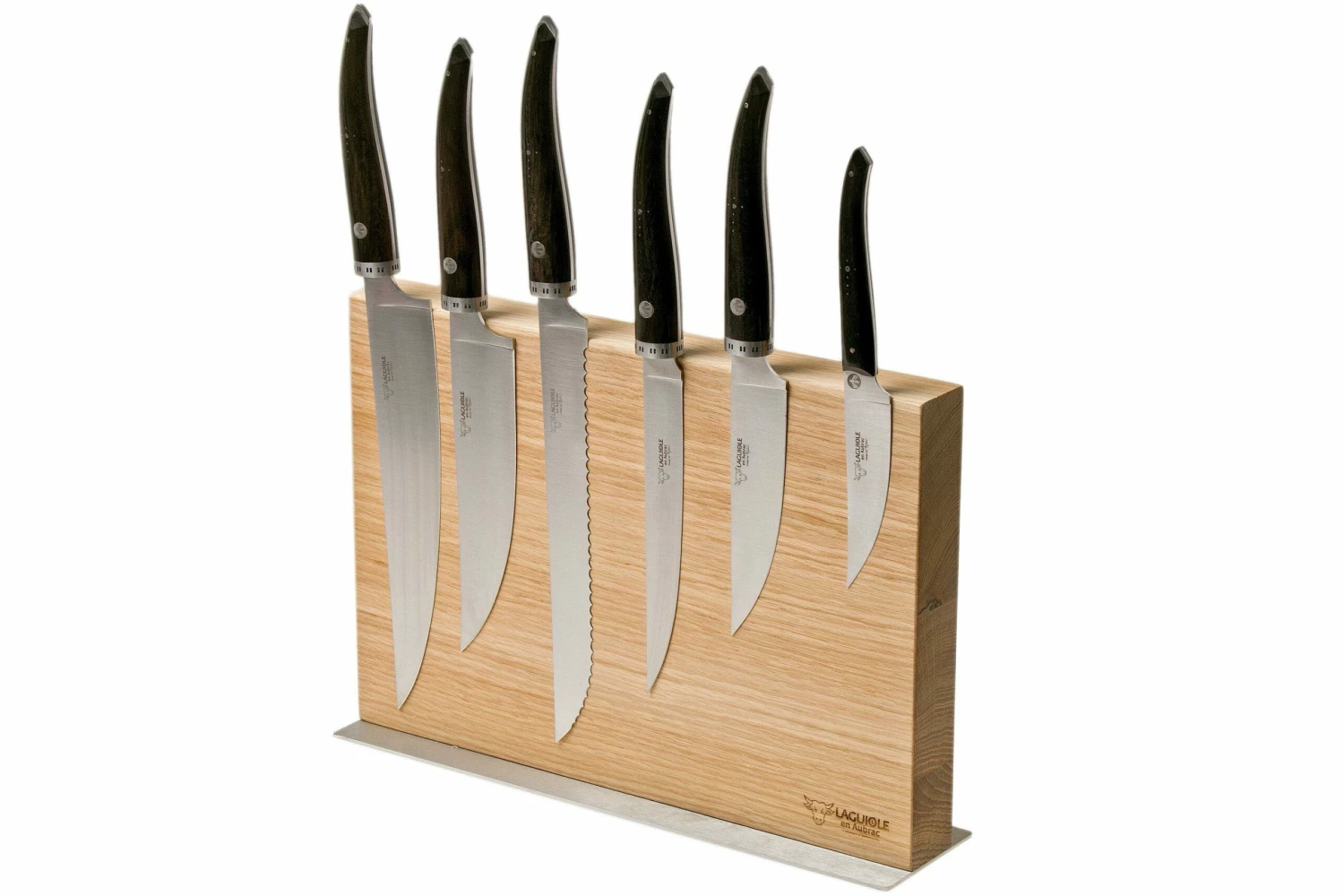 Laguiole En Aubrac Gourmet COL99CUIGOEBIB Juego De Cuchillos De 6 Piezas De Madera De ébano Con Bloque De Cuchillos 4 Laguiole En Aubrac Gourmet COL99CUIGOEBIB Juego De Cuchillos De 6 Piezas De Madera De ébano Con Bloque De Cuchillos - Imagen 2