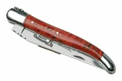 Laguiole En Aubrac 12cm Navaja Laguiole álamo Rojo Burl Brillante S/st -KNIVESANDTOOLS Ventas AUL0212LPRIFSJ1 04 laguioleaubrac