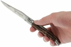 Laguiole En Aubrac 12cm Double Plates, Walnut Burl Limado A Mano, L0712LYI-FSB1 -KNIVESANDTOOLS Ventas AUL0712LYI FSB1 07 laguiole en aubrac aul0712lyi fsb1 07