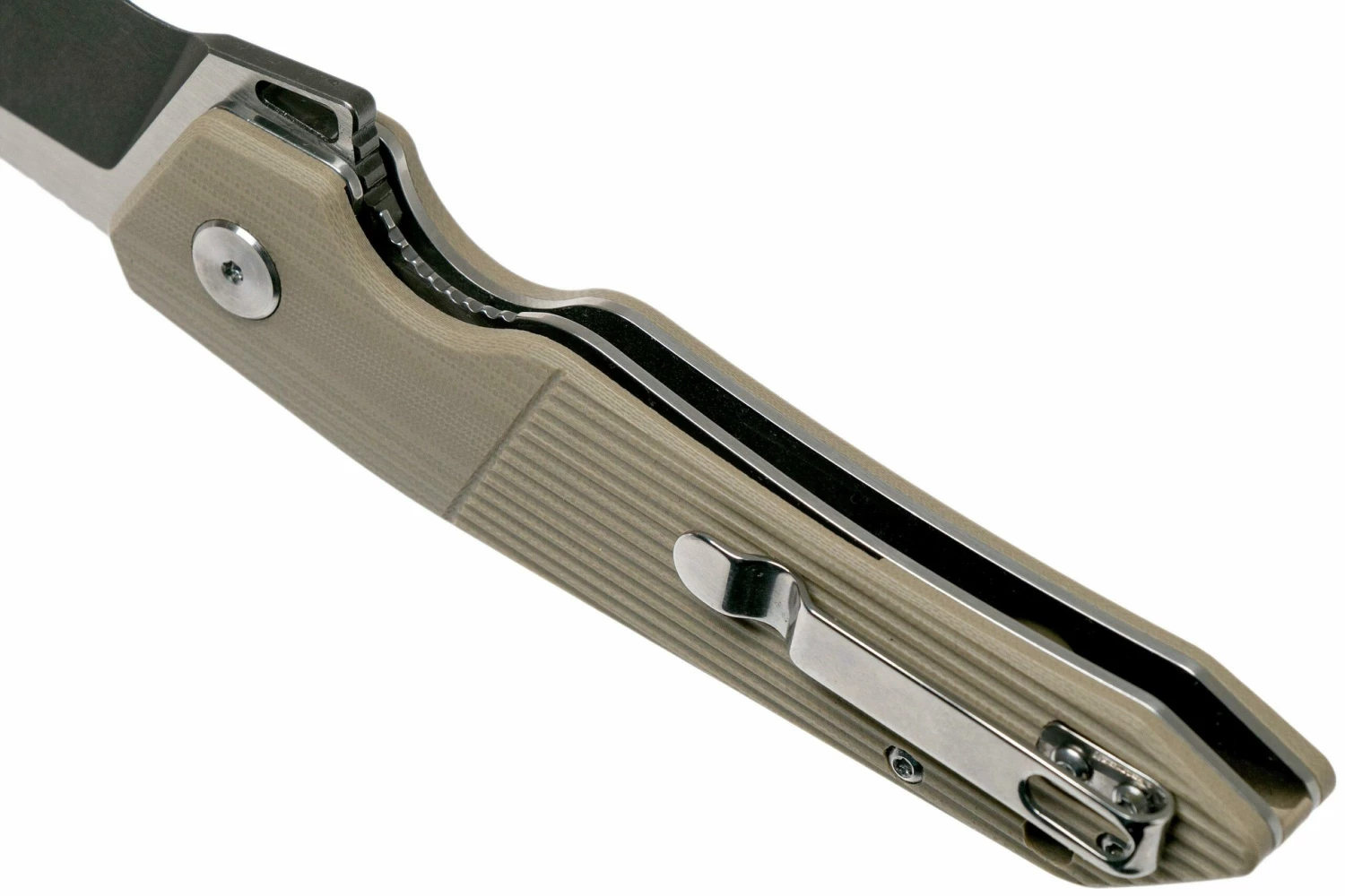 Bestech Barracuda BG15C-2 Black Stonewash Satin, Beige G10, Navaja 7 Bestech Barracuda BG15C-2 Black Stonewash Satin, Beige G10, Navaja - Imagen 5