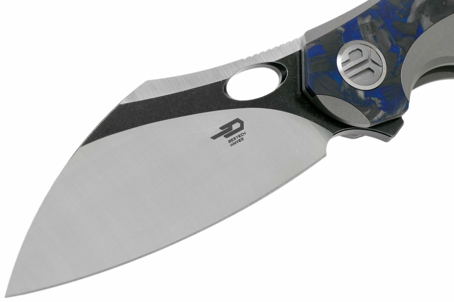 Bestech Nogard BT2105A Titanium, Blue Marble Fibra De Carbono Navaja, Kombou Design 5 Bestech Nogard BT2105A Titanium, Blue Marble Fibra De Carbono Navaja, Kombou Design - Imagen 3