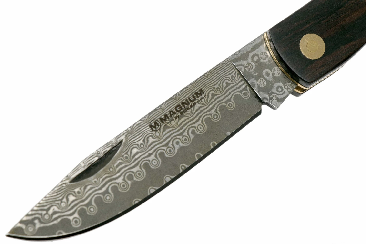 Böker Magnum Ebony Rangebuster Damascus 01RY140DAM Cuchillo De Caballero 5 Böker Magnum Ebony Rangebuster Damascus 01RY140DAM Cuchillo De Caballero - Imagen 3
