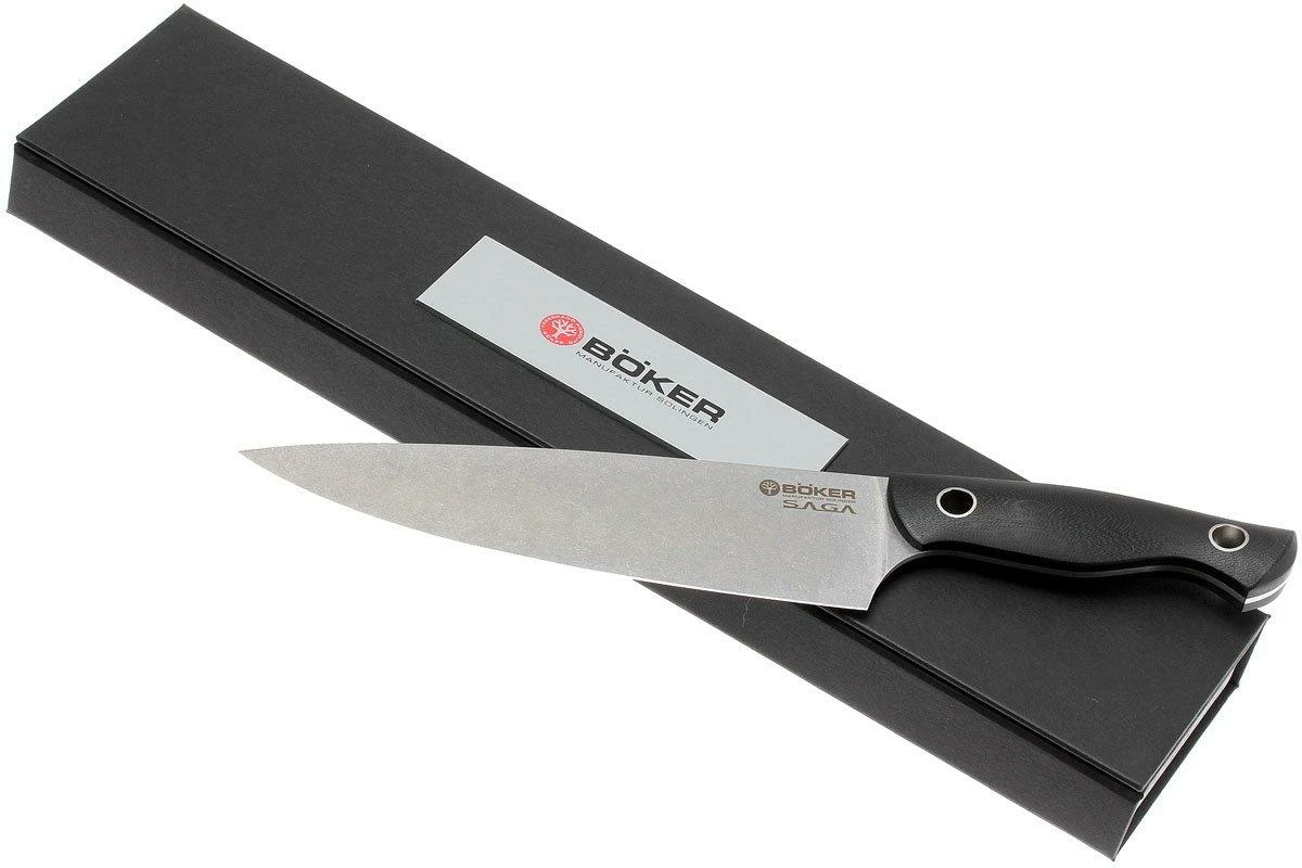 Böker 130267, Saga Cuchillo De Chef 20cm, Stonewash Finish 9 Böker 130267, Saga Cuchillo De Chef 20cm, Stonewash Finish - Imagen 7