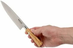 Böker Damast Olive 15.5 Cm Cuchillo De Chef Pequeño, 130439DAM -KNIVESANDTOOLS Ventas BO130439DAM 06 boker bo130439dam 06