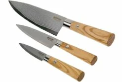 Böker Damast Olive Juego De Cuchillos De 3 Piezas, 130440SET -KNIVESANDTOOLS Ventas BO130440SET 03 boker bo130440set 03