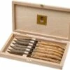 Claude Dozorme Laguiole Juego De Cuchillos Para Carne 6-unidades Sin Refuerzo, Madera De Olivo