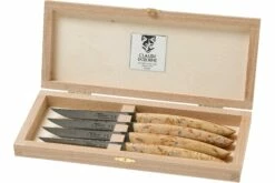 Claude Dozorme Le Thiers Juego De Cuchillos Para Carne 4-piezas, Madera De Abedul Roja -KNIVESANDTOOLS Ventas CD2 90 079 66R 06 claude dozorme