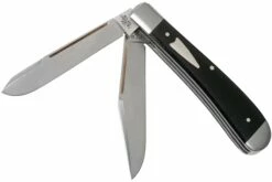 Case HT Trapper, Black Canvas Laminate, 154CM, Smooth, 10776, TB1022021 Navaja, Diseño Tony Bose