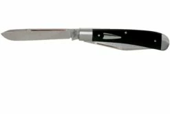 Case HT Trapper, Black Canvas Laminate, 154CM, Smooth, 10776, TB1022021 Navaja, Diseño Tony Bose -KNIVESANDTOOLS Ventas CE10776 03 case