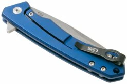 Case The Marilla, Blue Anodized Aluminum, S35VN, Black G10 Inlay, 25882 Navaja -KNIVESANDTOOLS Ventas CE25882 04 case