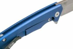 Case The Marilla, Blue Anodized Aluminum, S35VN, Black G10 Inlay, 25882 Navaja -KNIVESANDTOOLS Ventas CE25882 06 case