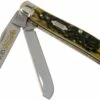 Case Mini Trapper Pocket Worn Olive Green Bone, Peach Seed, 38194, 6207 SS Navaja -KNIVESANDTOOLS Ventas CE38194 01 case knives