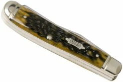 Case Mini Trapper Pocket Worn Olive Green Bone, Peach Seed, 38194, 6207 SS Navaja -KNIVESANDTOOLS Ventas CE38194 04 case knives