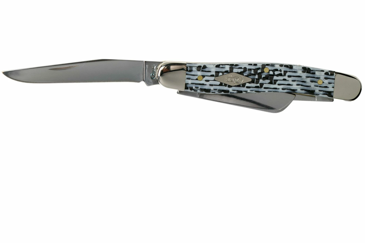 Case Medium Stockman White & Black Carbon Fiber-G10 Weave Smooth, 38923 10318 SS Navaja 5 Case Medium Stockman White & Black Carbon Fiber-G10 Weave Smooth, 38923 10318 SS Navaja - Imagen 3