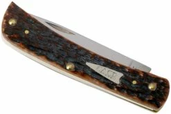 Case Sod Buster Jr Brown Bone, Peach Seed Jig, 42653, 6137 SS Navaja -KNIVESANDTOOLS Ventas CE42653 04 case