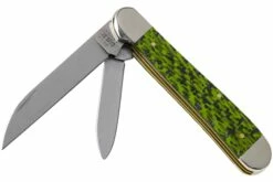 Case Copperhead Green & Black Carbon Fibre-G10 Weave Smooth, 50713, 10249W SS Navaja