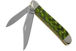 Case Peanut Green & Black Carbon Fiber-G10 Weave Smooth, 50714, 10220 SS Navaja