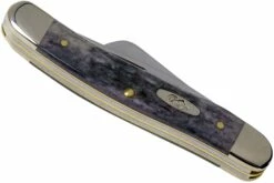 Case Medium Stockman Pocket Worn Grey Bone, Crandall Jig, 58413, 6318 CV Navaja -KNIVESANDTOOLS Ventas CE58413 04 case