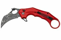Civivi Incisor II C16016B-DS1 Red Aluminium, Damascus Hawkbill Navaja Karambit