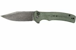 Civivi Cogent C20038D-DS1 Damascus Plain Edge, Green Micarta Navaja