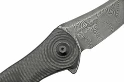 Civivi Synergy 3 Tanto C20075B-DS1 Damascus, Black G10, Fibra De Carbono Navaja, Diseño Jim O'Young -KNIVESANDTOOLS Ventas CIC20075B DS1 05 civivi