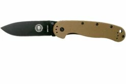 ESEE Avispa Navaja, Black D2 Blade, Coyote Brown Handle BRK1302CBB