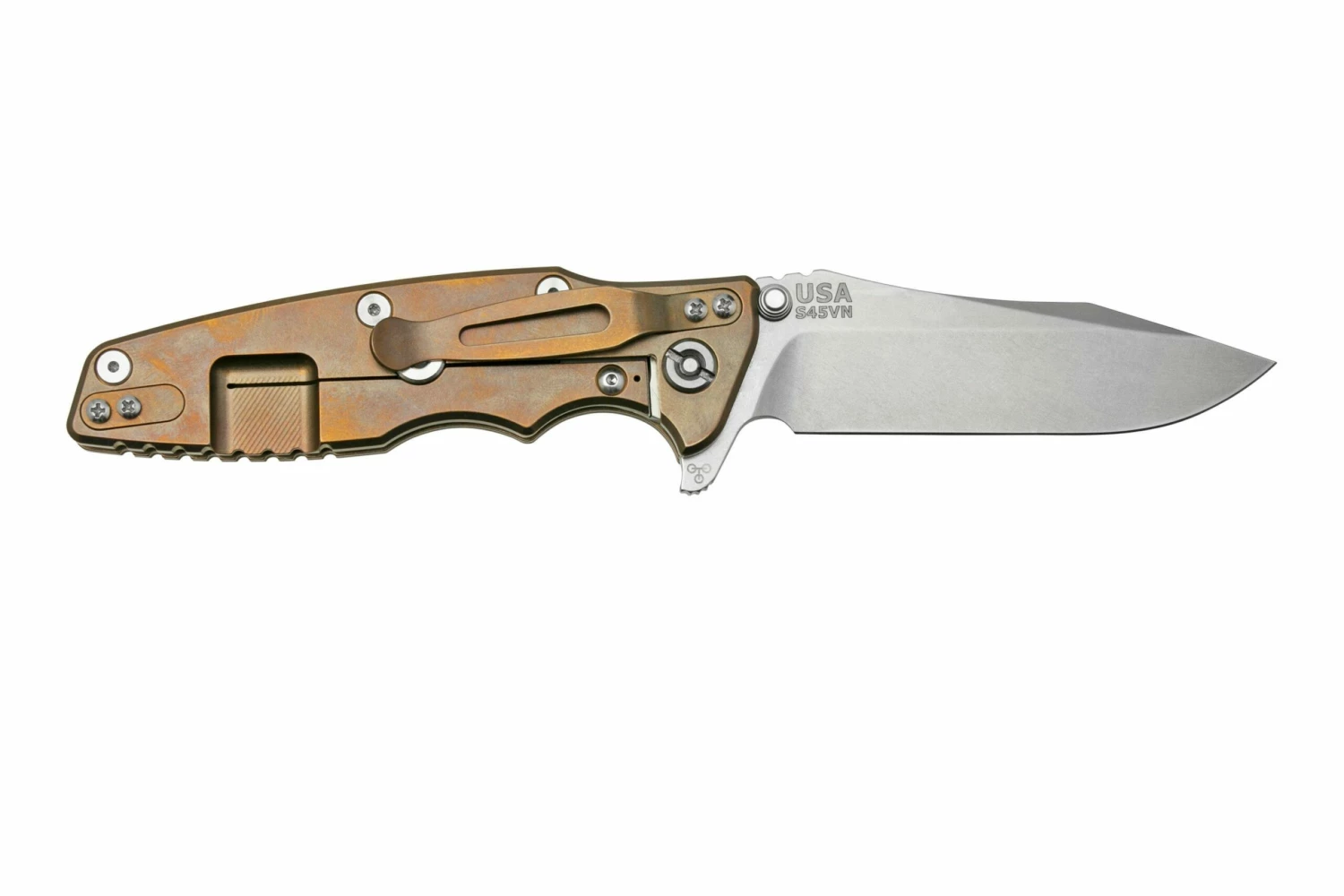 Rick Hinderer Eklipse 3.5” Spearpoint S45VN, Stonewash Bronze, Earth Brown G10, Navaja 4 Rick Hinderer Eklipse 3.5” Spearpoint S45VN, Stonewash Bronze, Earth Brown G10, Navaja - Imagen 2