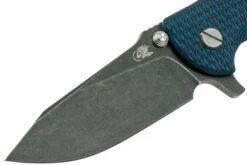 Rick Hinderer Jurassic Slicer Battle Black, Blue/Black G10 CPM 20CV Navaja -KNIVESANDTOOLS Ventas HRK JU SL BBL BB 03 rick hinderer knives