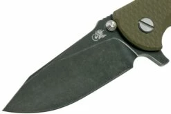 Rick Hinderer Jurassic Slicer Battle Black, OD Green G10 CPM 20CV Navaja -KNIVESANDTOOLS Ventas HRK JU SL BBL OD 03 rick hinderer knives
