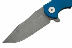 Rick Hinderer Project X, MagnaCut Clip Point, Working Finish, Blue G10 Navaja -KNIVESANDTOOLS Ventas HRK PJX MC CP WFL 03 rickhinderer