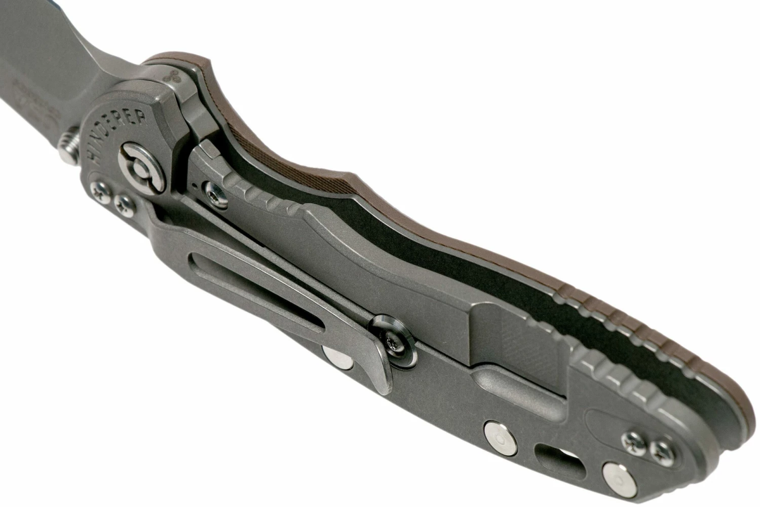 Rick Hinderer XM18 3,5” Non-Flipper Spearpoint Working Finish, Flat Dark Earth G10 7 Rick Hinderer XM18 3,5” Non-Flipper Spearpoint Working Finish, Flat Dark Earth G10 - Imagen 5