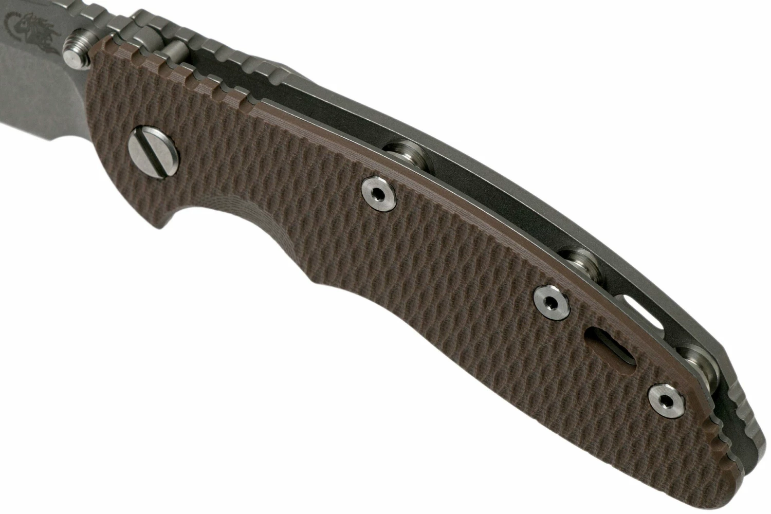 Rick Hinderer XM18 3,5” Non-Flipper Spearpoint Working Finish, Flat Dark Earth G10 9 Rick Hinderer XM18 3,5” Non-Flipper Spearpoint Working Finish, Flat Dark Earth G10 - Imagen 7