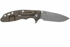 Rick Hinderer XM18 3,5" Spearpoint CPM 20CV Stonewash, Battle Bronze, Black G10, Navaja -KNIVESANDTOOLS Ventas HRK XM18 35 SP BB B 02 rick hinderer knives