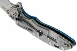 Rick Hinderer XM-18 3.5" Skinny Harpoon Spanto Stonewash, Blue G10 Navaja -KNIVESANDTOOLS Ventas HRK XM1835 SHP SW BL 05 rick hinderer knives