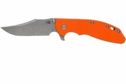 Rick Hinderer XM-24 4” Bowie, CPM 20CV, Working Finish, Orange G10 Navaja