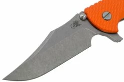 Rick Hinderer XM-24 4” Bowie, CPM 20CV, Working Finish, Orange G10 Navaja -KNIVESANDTOOLS Ventas HRK XM24 BW WF OR 03 rick hinderer knives