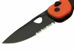 The James Brand The Redstone, OD Green + Orange PP, Negro, Serrated, KN118197-01, Navaja -KNIVESANDTOOLS Ventas JAKN118197 01 03 jamesbrand