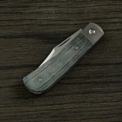 Jack Wolf Benny's Clip Black Canvas Micarta, BENNY-01-BLK, Navaja Slipjoint