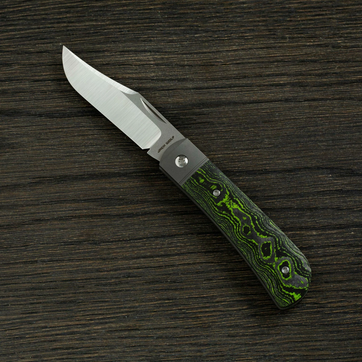 Jack Wolf Benny's Clip CamoCarbon Toxic Green, BENNY-01-CCTG, Navaja Slipjoint 3 Jack Wolf Benny's Clip CamoCarbon Toxic Green, BENNY-01-CCTG, Navaja Slipjoint
