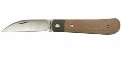 Jack Wolf Laid Back Jack, Natural Canvas Micarta LAIDB-01-NAT Navaja Slipjoint