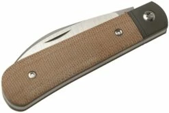 Jack Wolf Laid Back Jack, Natural Canvas Micarta LAIDB-01-NAT Navaja Slipjoint -KNIVESANDTOOLS Ventas JW LAIDB 01 NAT 06 jackwolf