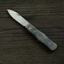 Jack Wolf Vampire Jack VAMPI-01-BLK Black Canvas Micarta Navaja Slipjoint