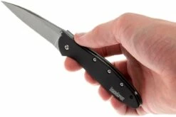 Kershaw Leek 1660SWBLK Stonewashed, Negro -KNIVESANDTOOLS Ventas KE1660SWBLK 08 kershaw leek ke1660swblk 08