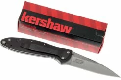 Kershaw Leek 1660SWBLK Stonewashed, Negro -KNIVESANDTOOLS Ventas KE1660SWBLK 09 kershaw leek ke1660swblk 09