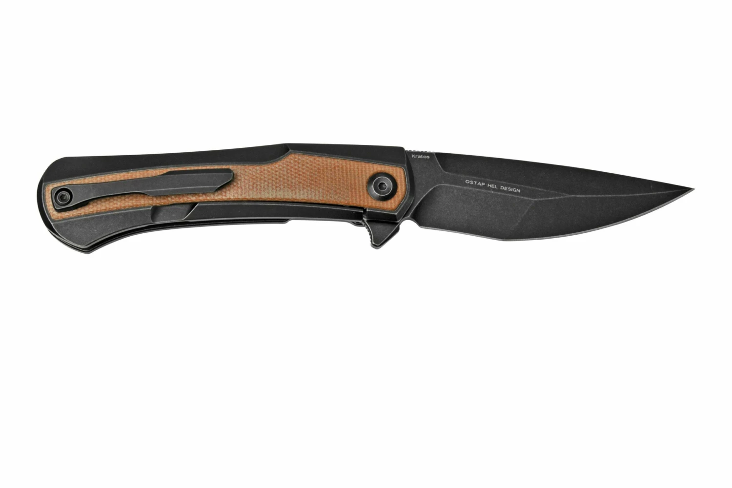 Kansept Kratos K1024A8 Black, Brown Micarta Navaja, Diseño Ostap Hel 4 Kansept Kratos K1024A8 Black, Brown Micarta Navaja, Diseño Ostap Hel - Imagen 2