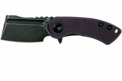 Kansept Mini Korvid T3030A3 Blackwashed, Purple G10 Navaja, Justin Koch Design
